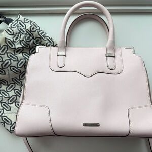 Rebecca Minkoff Amorous Satchel Pink Saffiano Leather Top Handle Bag